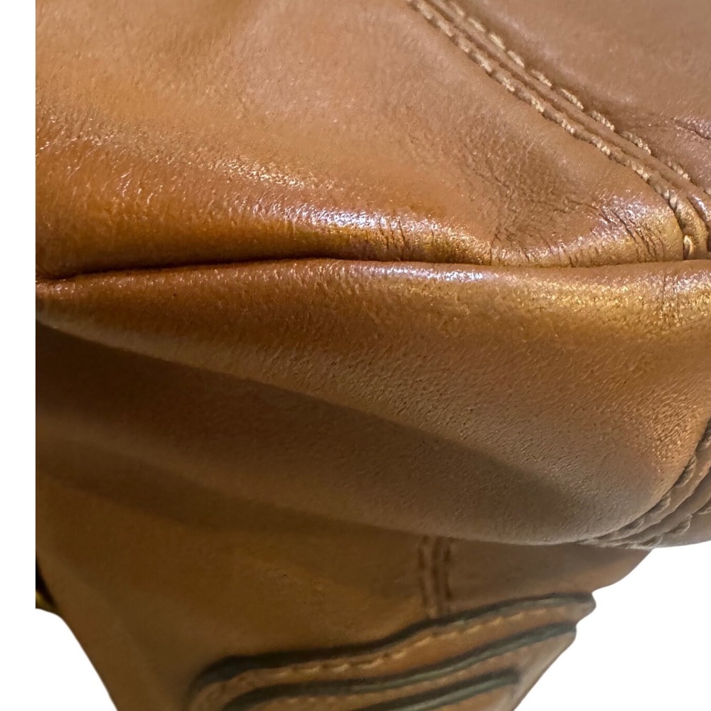 Coach Kristin 2010 Tan Leather 2 Way Double Zip Bag Gold Tone Hardware 
Preloved - Picture 8 of 15
